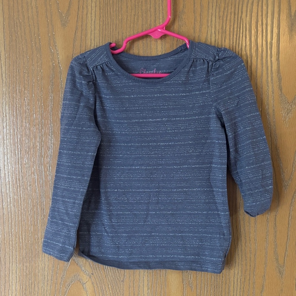Cherokee Navy Striped Long Sleeve Tee